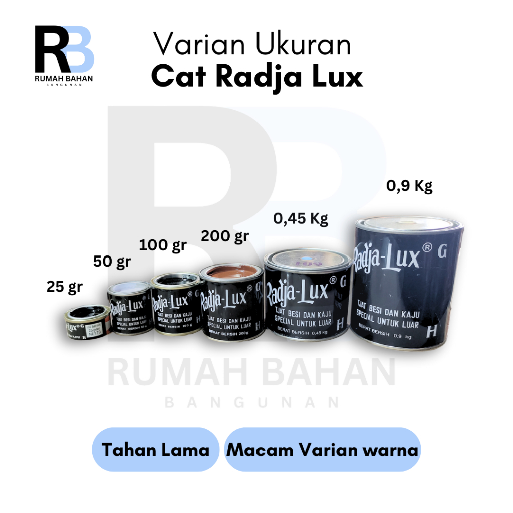 Cat Kayu Dan Besi Radja LUX 50 GR / Cat Radja LUX 50 GR