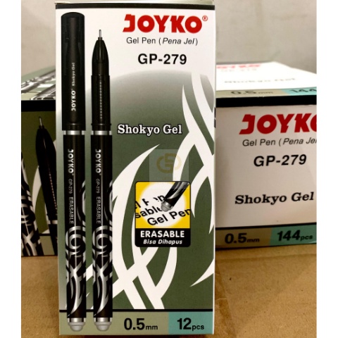 

KODE H34O Erasable Gel Pen Pulpen Pena Bisa Dihapus Joyko GP279 Shokyo 5 mm 1 Box isi 12 Pcs