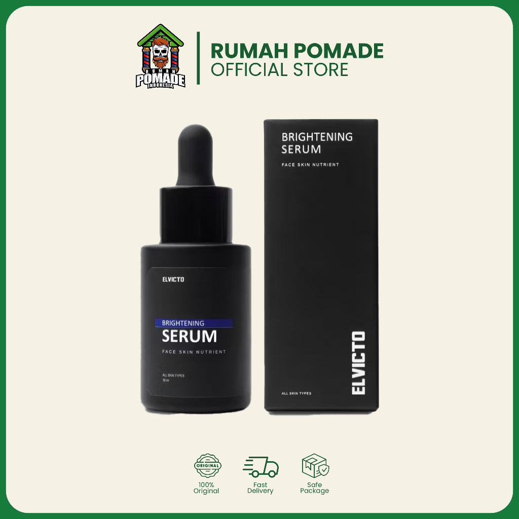 ELVICTO BRIGHTENING SERUM 30 ML Original - Serum Pria Mencerahkan Wajah, Menghilangkan Flek Hitam da