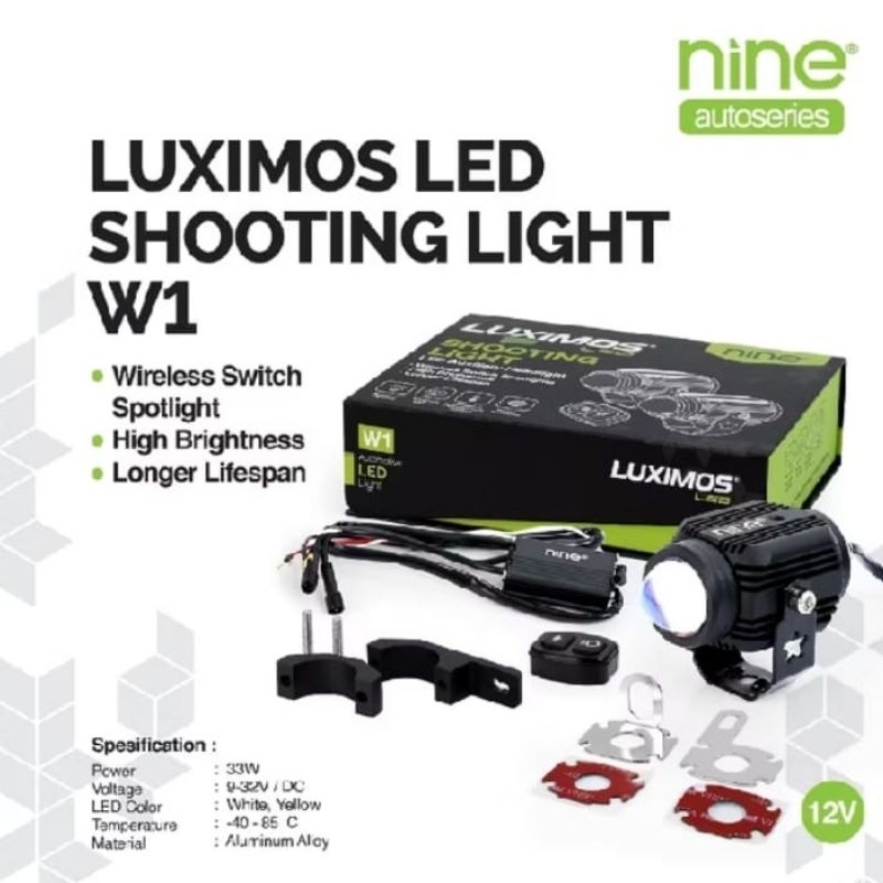 ORIGINAL LUXIMOS NINE W1 MINI SHOOTING LIGHT LAMPU TEMBAK LIGHT WIRELESS SWITCH LAMPU TEMBAK MOTOR D