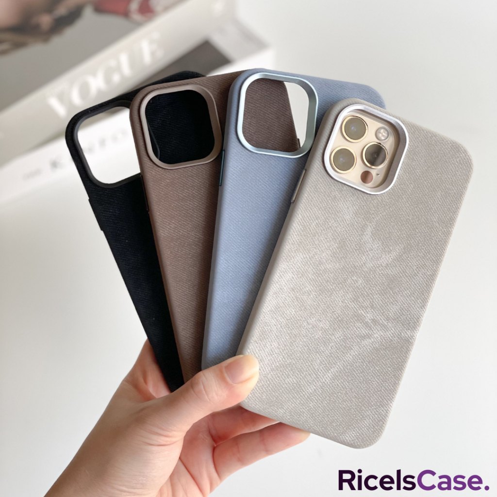 Denim iPhone Case with MagSafe Case MagSafe Denim Jeans Bludru Kain Full Cover for iPhone 12 / iPhon