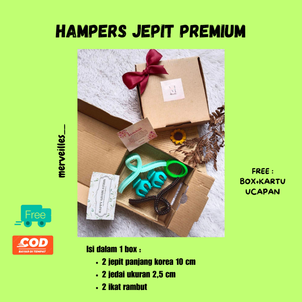 Kadodibox Paket Kado Cewek Aesthetic Hadiah Pacar Cewek Bermanfaat Hampers Gift Cewek Hijau Package 