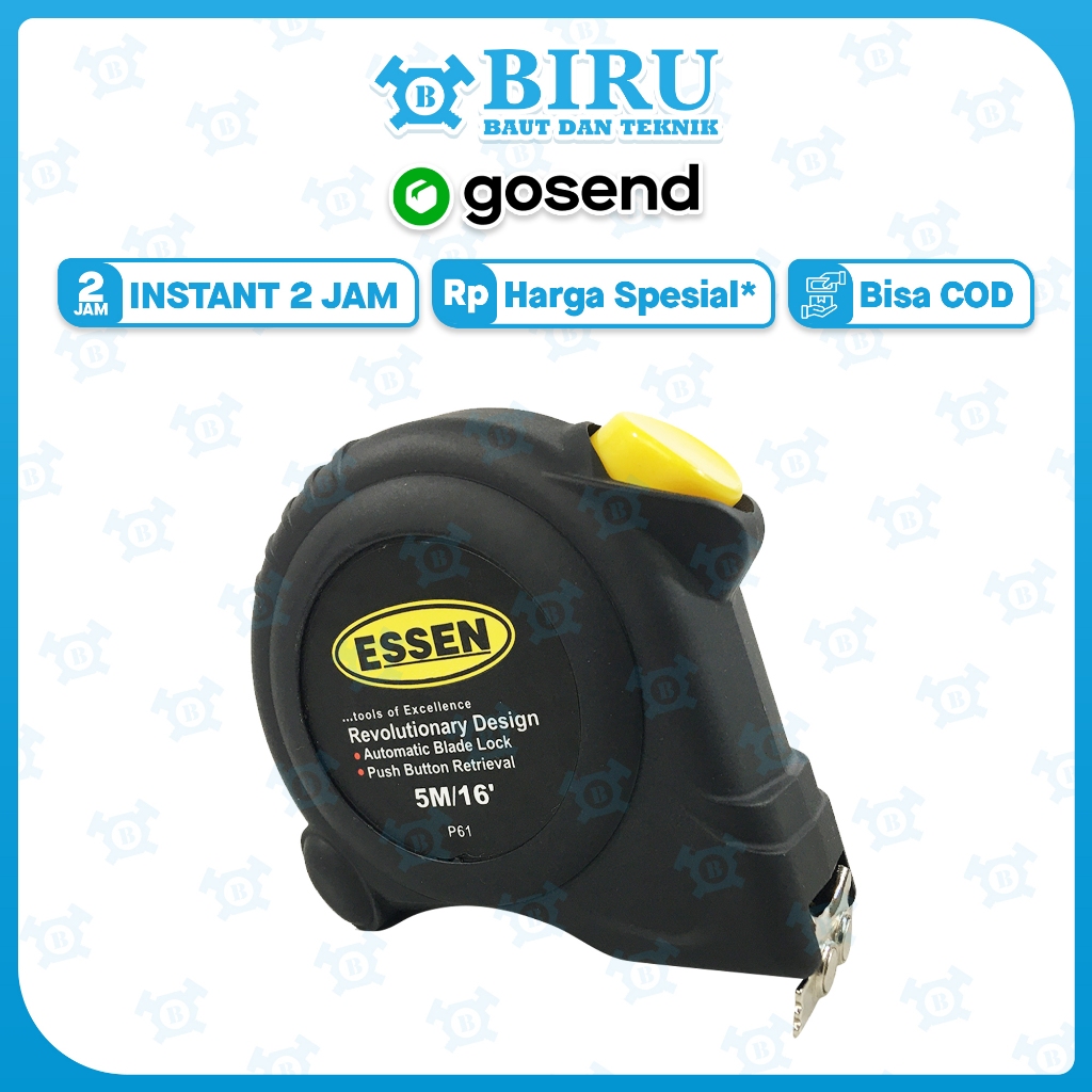 ESSEN Meteran 5M / Meteran Tukang Bangunan Roll 5 Meter 5 M ESSEN