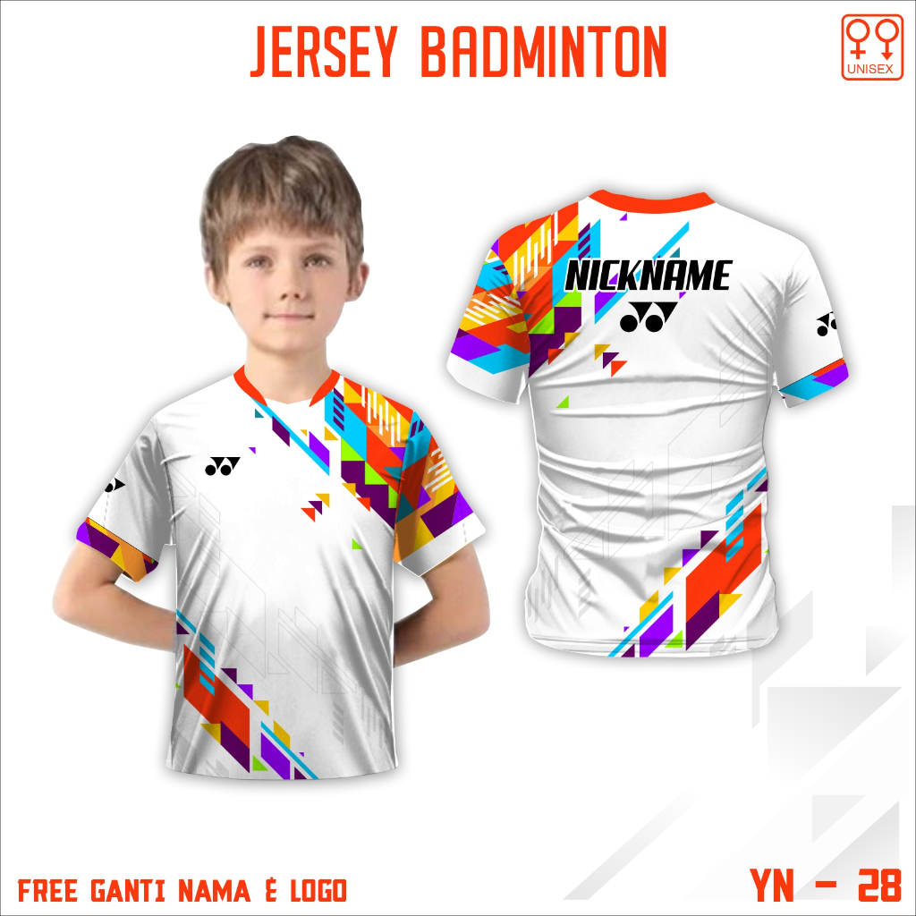 Jersey anak kaos badminton baju olahraga bulutangkis yonex