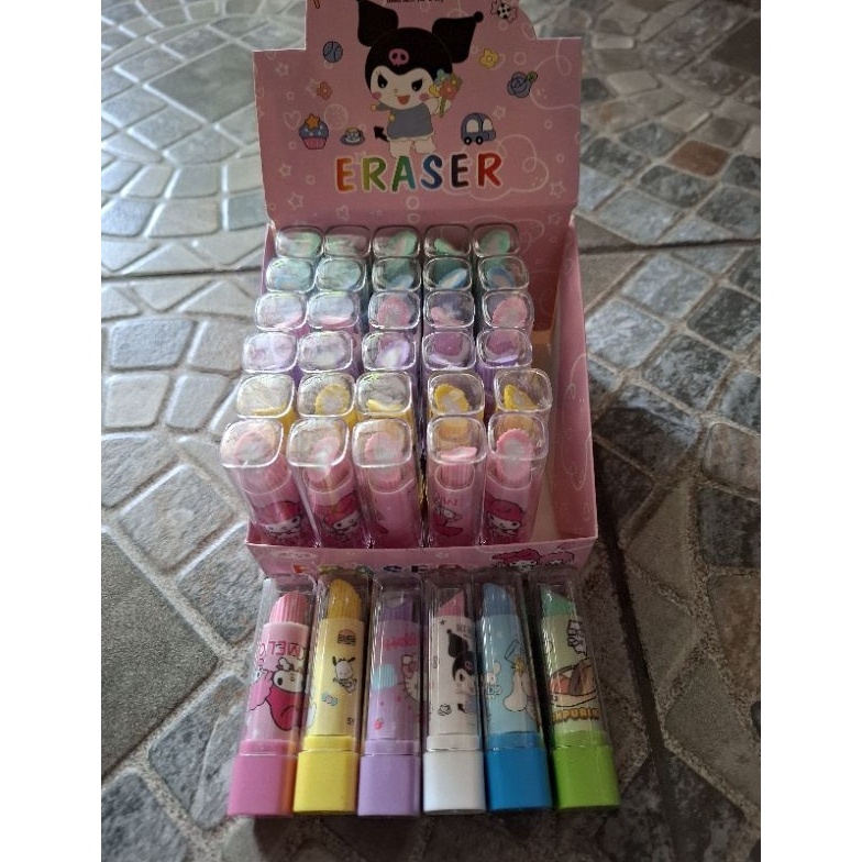 

KODE R53A Penghapus Lipstik Kuromi 36pc Box