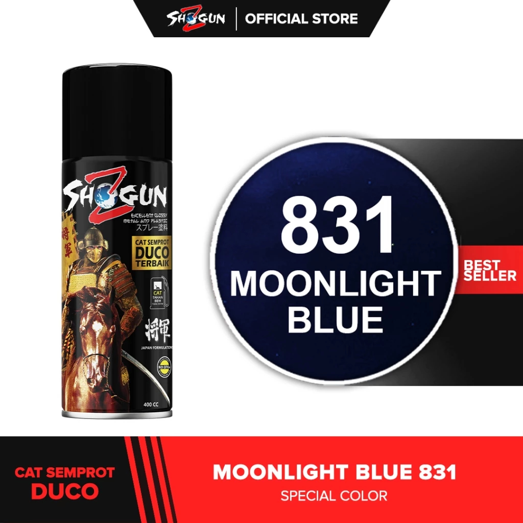 Cat Semprot Xiralic Shogun Z Moonlight Blue 831 - Cat Motor Dark Series Biru Xiralic