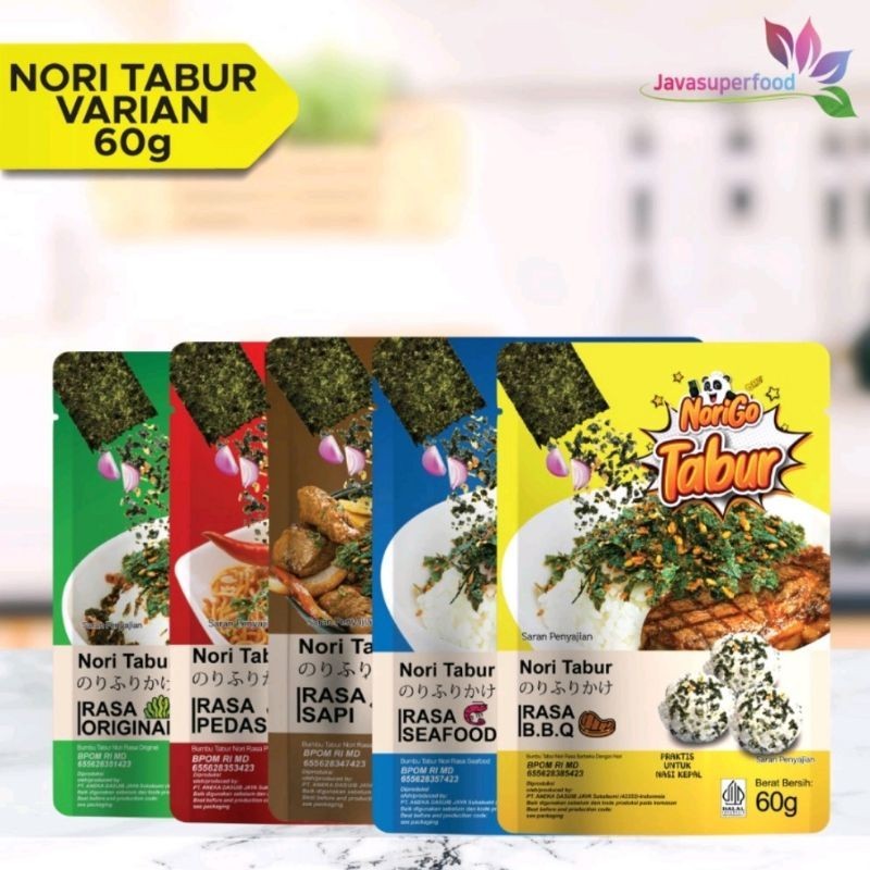 

JSF NORI TABUR RUMPUT LAUT KERING PANGGANG (Pouch 60gr)