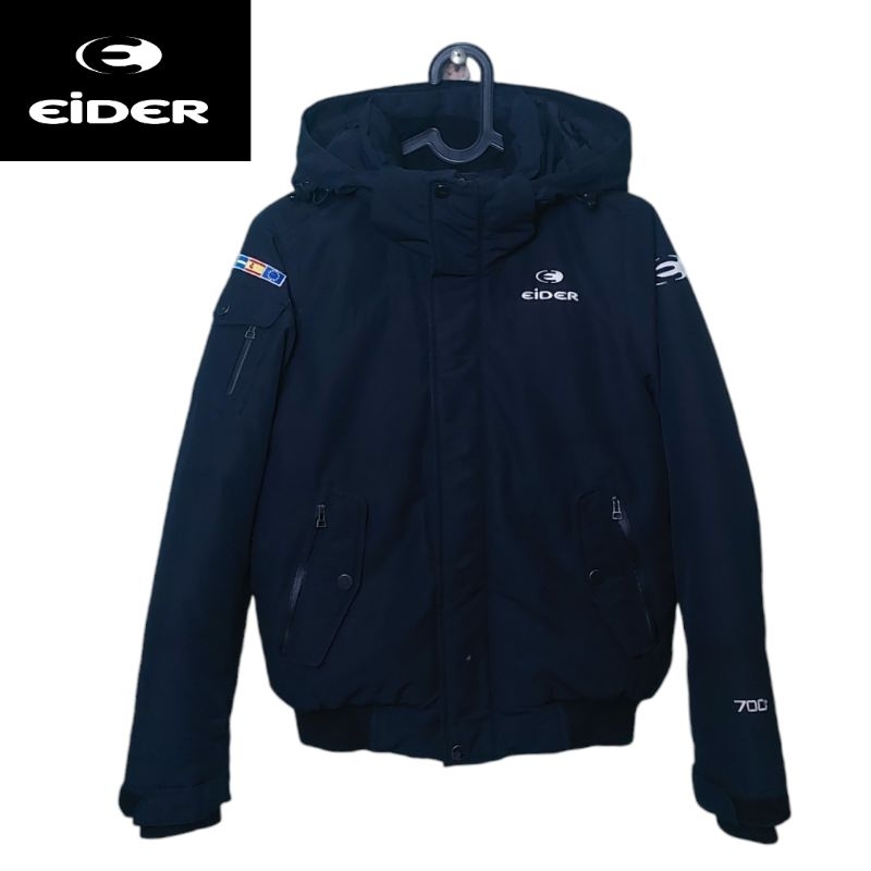 EIDER DOWN JACKET GORPCORE SIDE POCKET BOMBER STYLE, BULANG/BULU ANGSA THRIFT