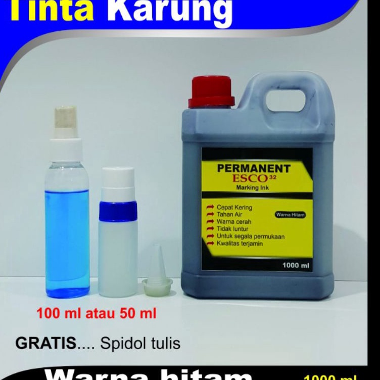 

KODE J83S Tinta karung esco tinta spidol permanen hitam 1 ml