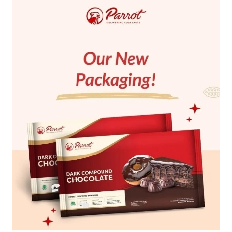 

PARROT COKELAT DARK COMPOUND CHOCOLATE Cokelat Masak Cokelat Batang Dark Chocolate (250gr)