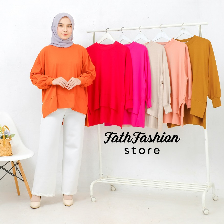 RECOMMENDED Kaos Tunik Wanita Baju Atasan Oversize Terbaru Kekinian Kaos Polos Big Size Jumbo ld 130