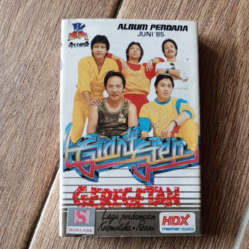 kaset pita jadul rilisan fisik, lawas, GIANT STEP GEREGETAN, album perdana Juni '85, used, seken, or