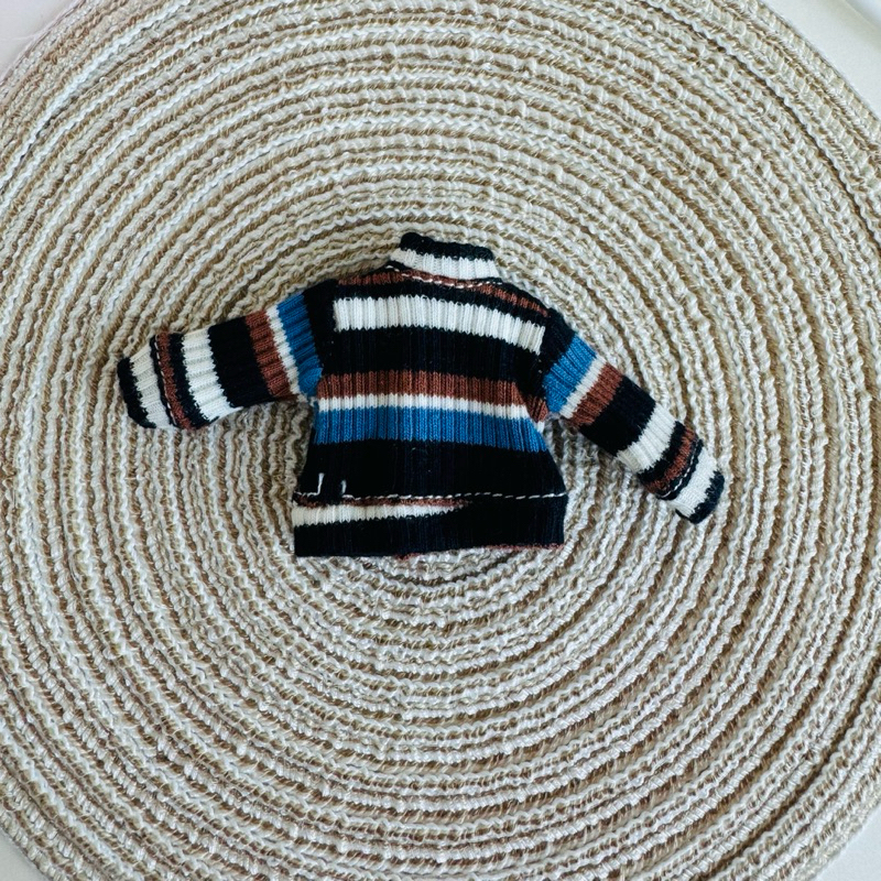 nendoroid doll clothes dod yomane obitsu 11 ymy outfit sweater stripe black