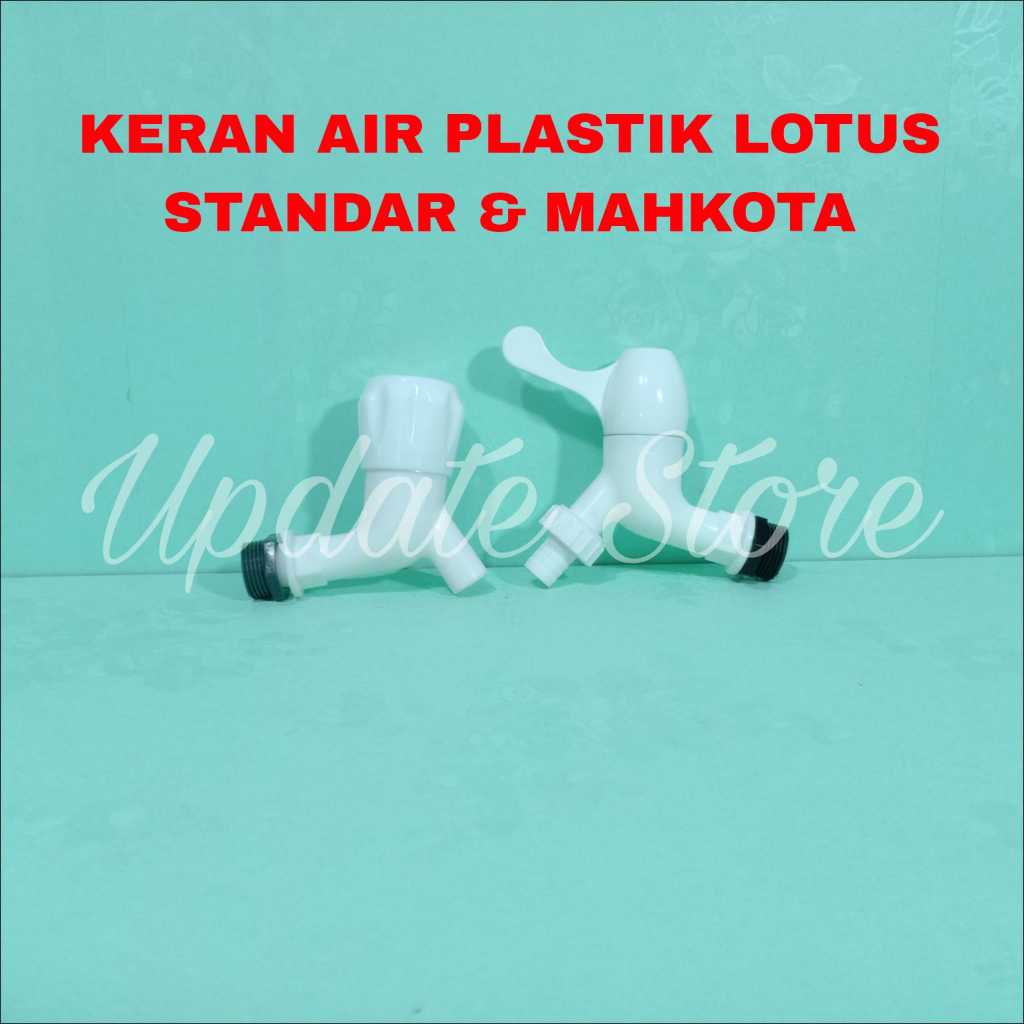 Keran Air Plastik Lotus Mahkotan dan Engkol