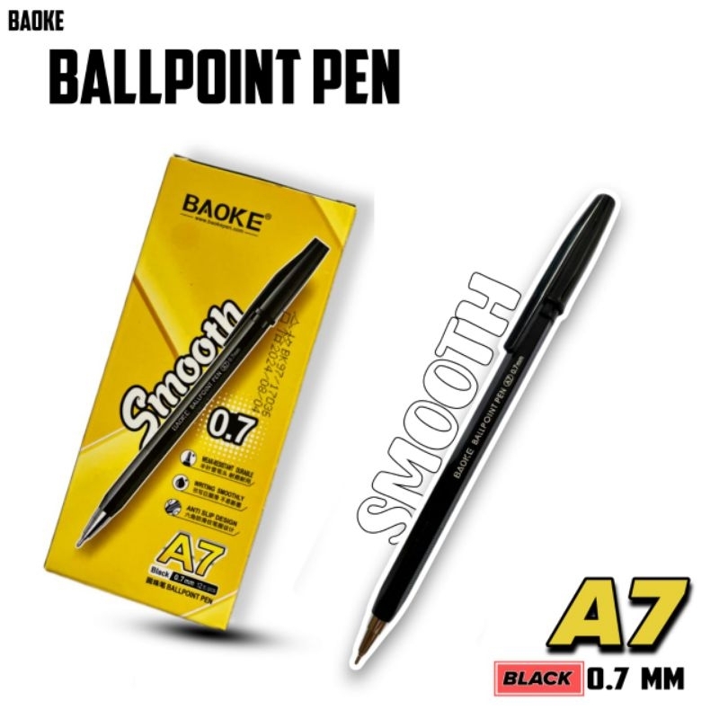 

12 Pcs Ballpoint Baoke Pen A7 [0.7 MM] Karakter/Pen/Ballpoint Pen/ Pulpen Hitam