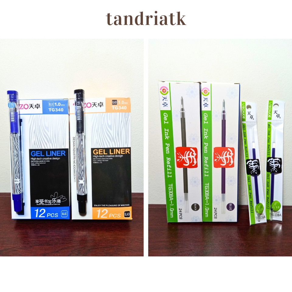 

KODE F5T 1 Lusin 12 Pcs Gel Pen Tizo TG 34 1mm Pulpen Tizo TG 34 Pulpen Gel Tizo Gel Ink Pen Tizo TG34