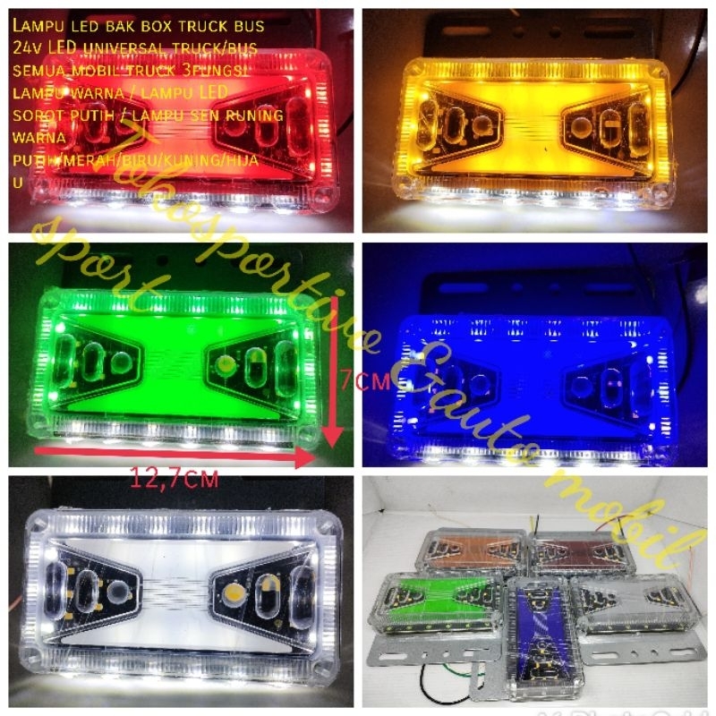 Lampu LED Bak truck Box elf Fuso 24volt mobil truk LED Truck variasi Lampu LED Truck+sein jalan