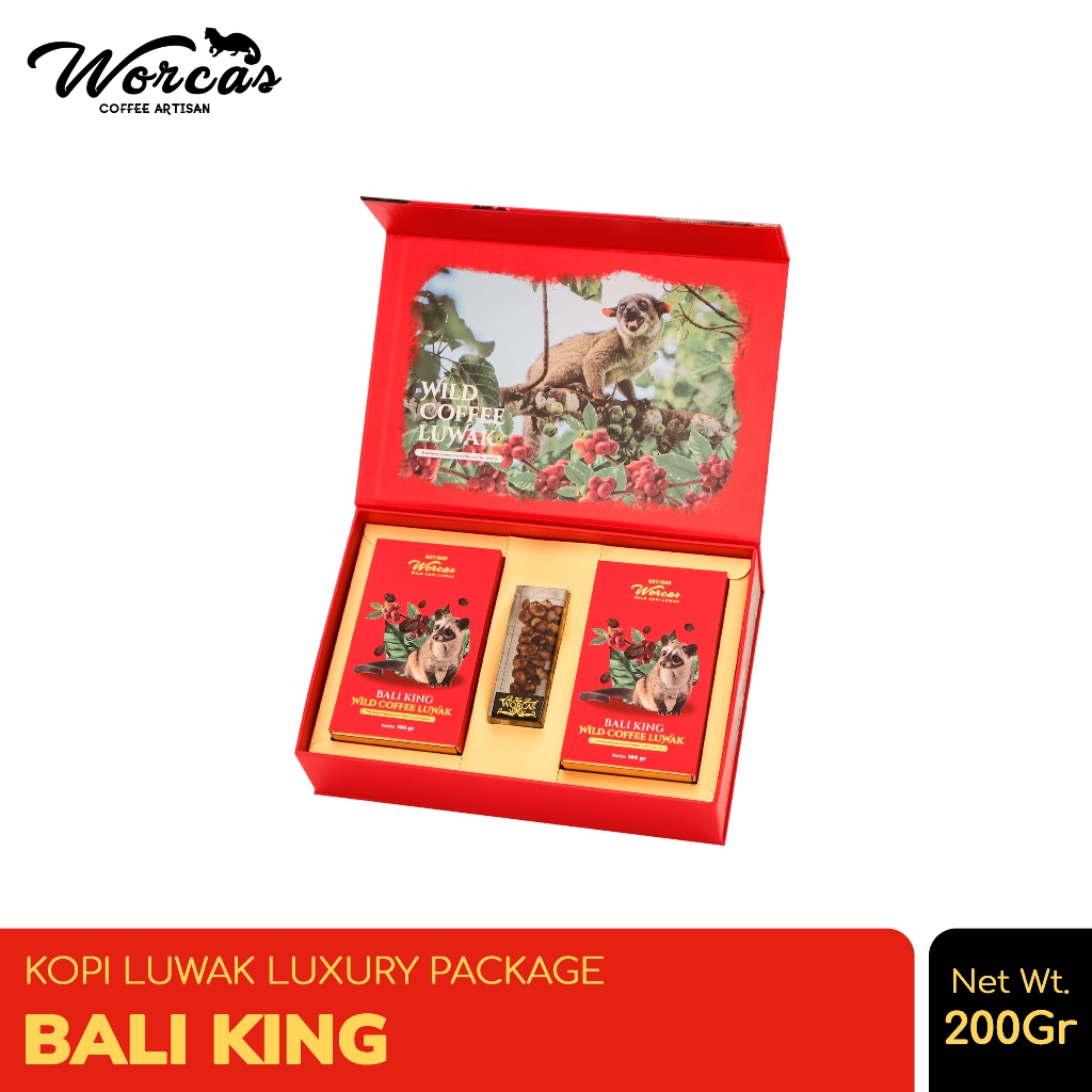 

WORCAS Kopi Luwak Liar Bali King Luxury Package 200gr