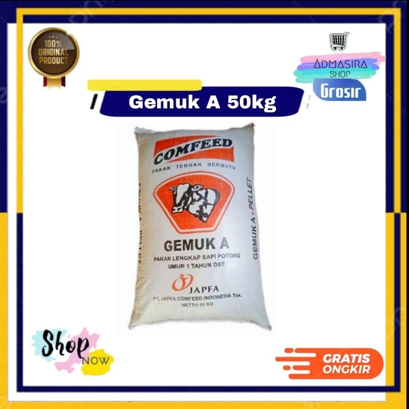 GEMUK A 50KG Konsentrat Penggemuk Sapi Kambing Japfa Comfeed 50 kg