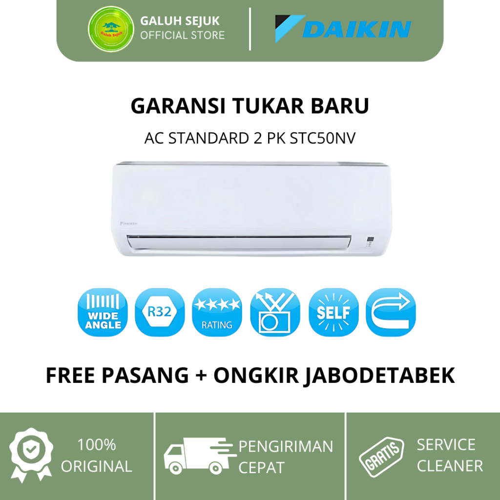 DAIKIN AC STANDARD / SPLIT 2 PK FTC50NV14 / FTC50 / STC50NV - THAILAND 2PK