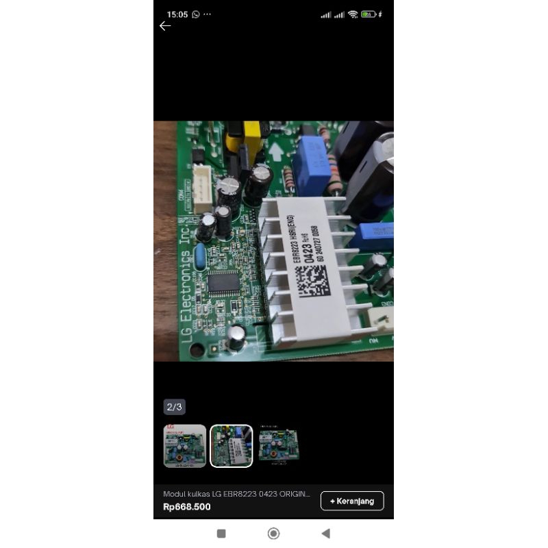 modul/pcb kulkas LG inverter 2 pintu
