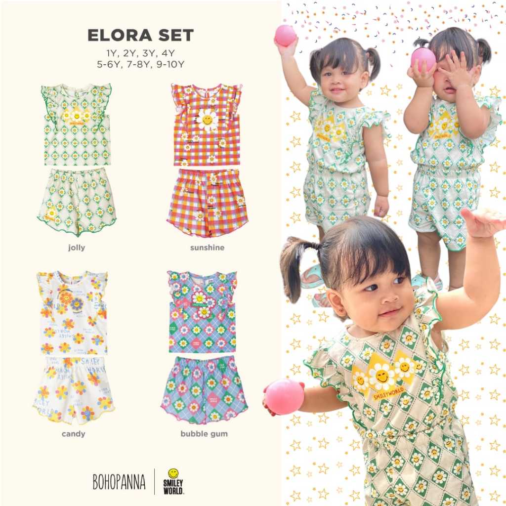 BOHOPANNA - SMILEY ELORA RUFFLE BODYSUIT ANAK PEREMPUAN