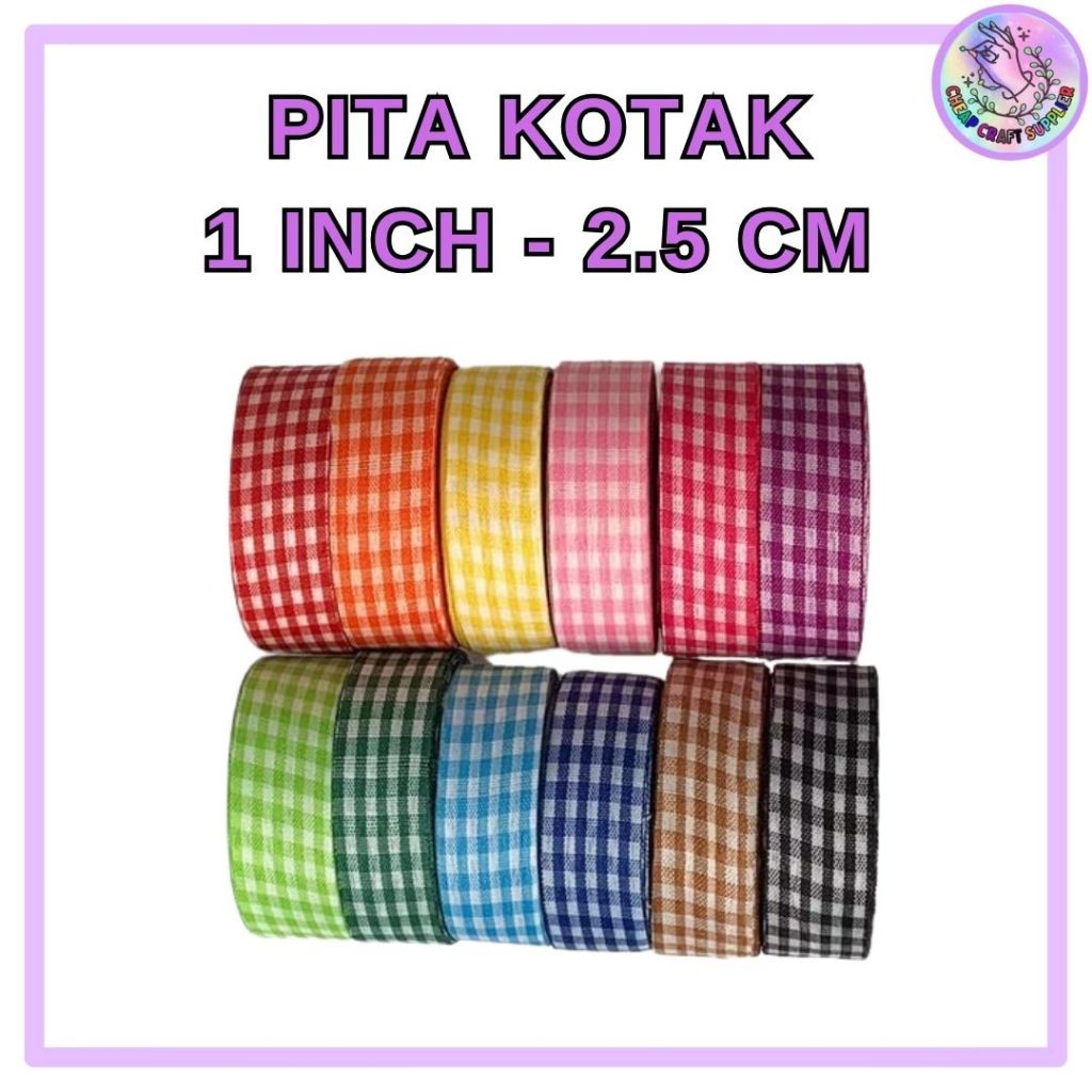 

Pita Kotak 1 inch (2.5 cm) Panjang 20 yard (18 mtr)