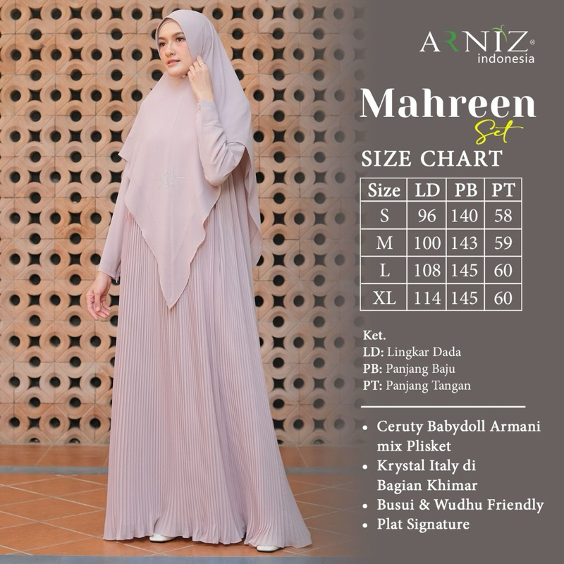 Gamis Mahreen Set Original Arniz Collection