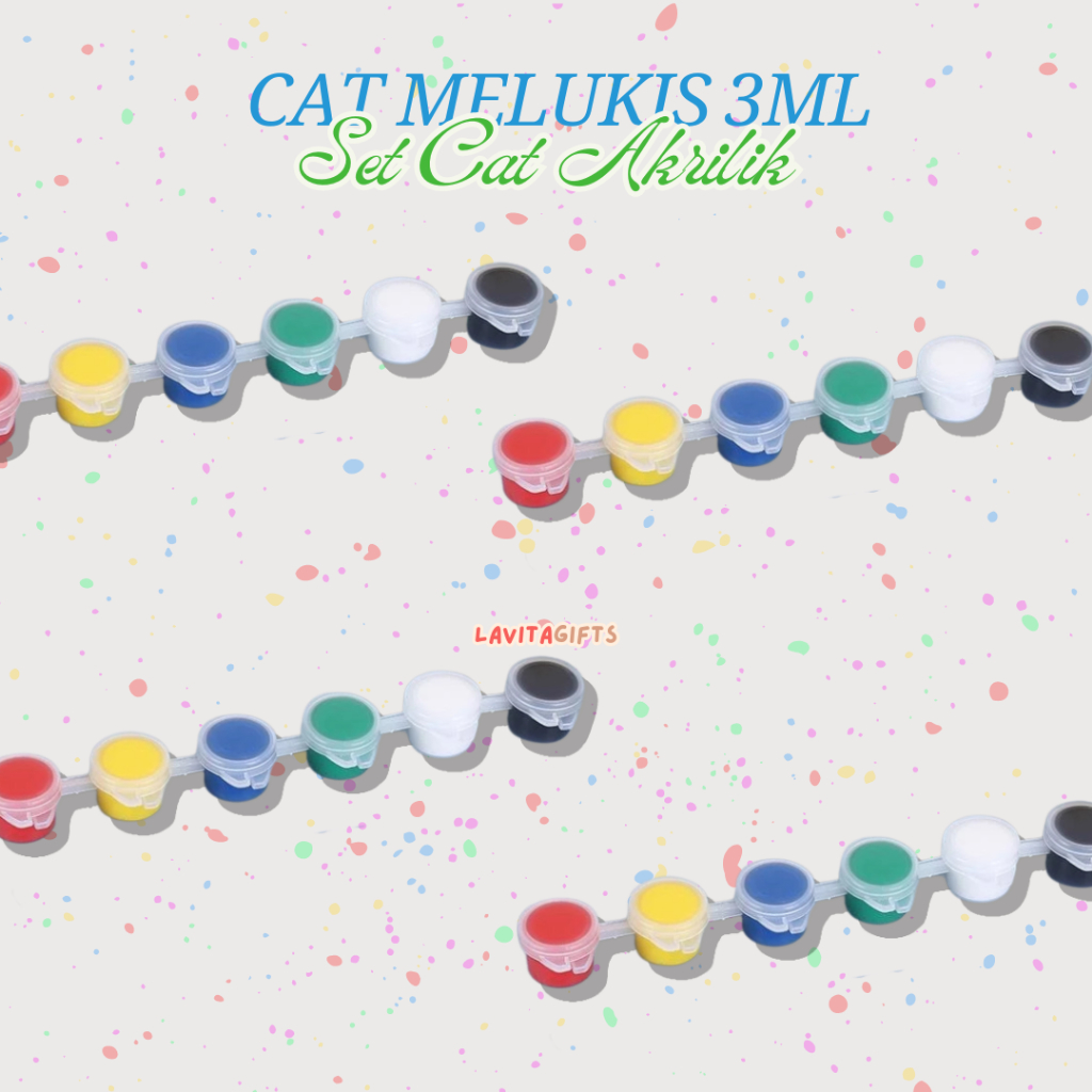 

Cat Akrilik 6 warna 30ml | Cat Air Kuas | Perlengkapan Menggambar Lukisan | Anak TK PAUD SD
