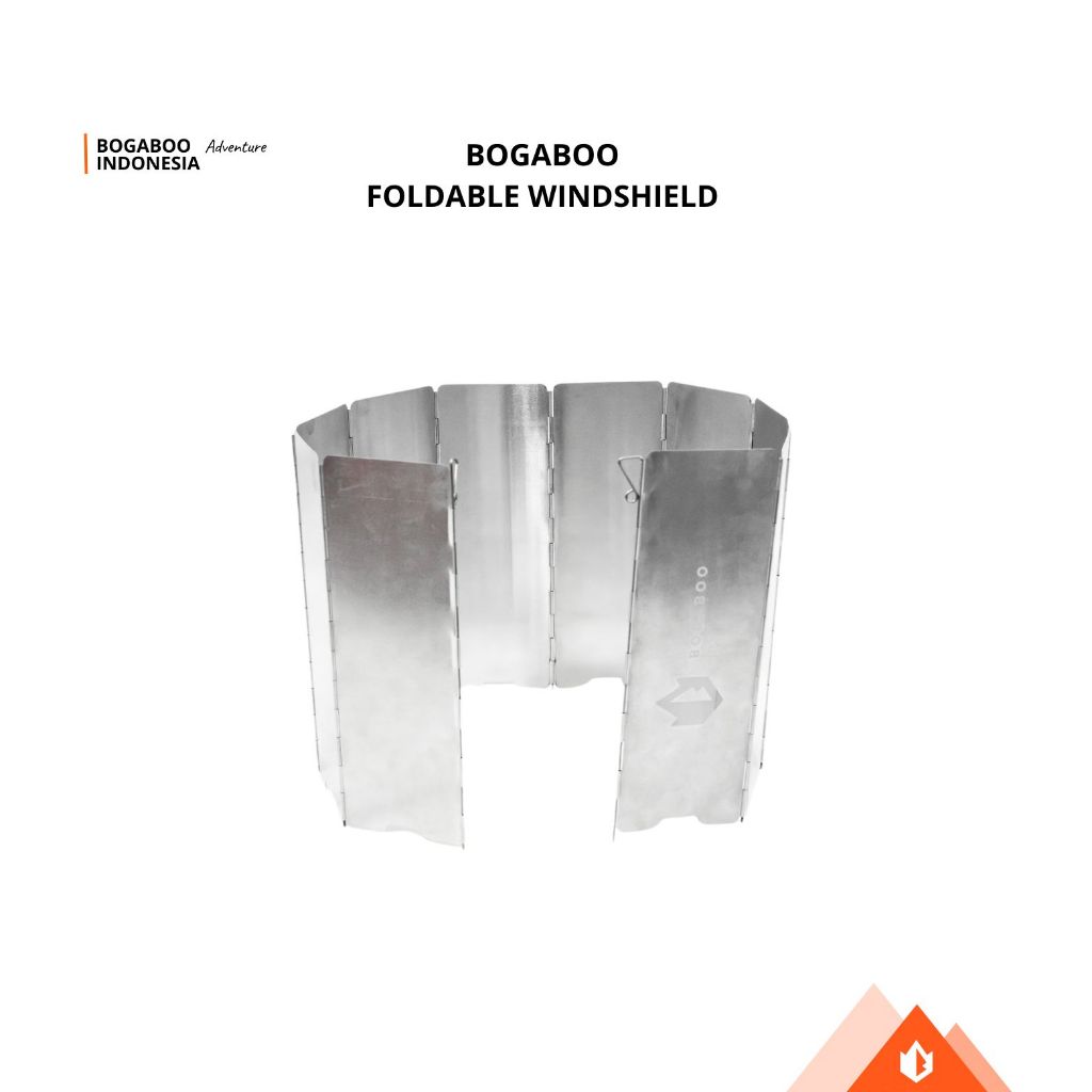 BOGABOO Foldable Windshield - Pelindung Kompor Camping - Penahan Angin Kompor Outdoor - Alat Anti An