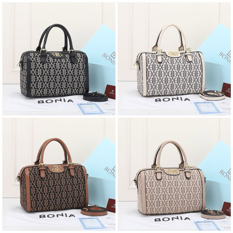 Tas speedy bn bahan canvas 8336 Free box tas top handle bag wanita tas sling bag wanita