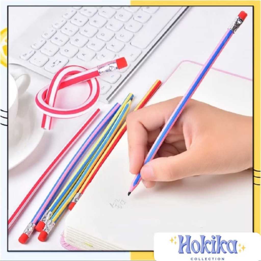 

HOKIKA PENSIL LENTUR FLEKSIBEL PENSIL GULUNG FLEXIBLE PENSIL SEKOLAH ANAK-ANAK LUCU UNIK