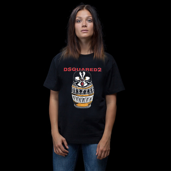 [BISA COD] Casual Unisex Tshirt Dsquared2 OWL Tshirt Bahan 100% Cotton Black | Tangan Pendek & Tanga