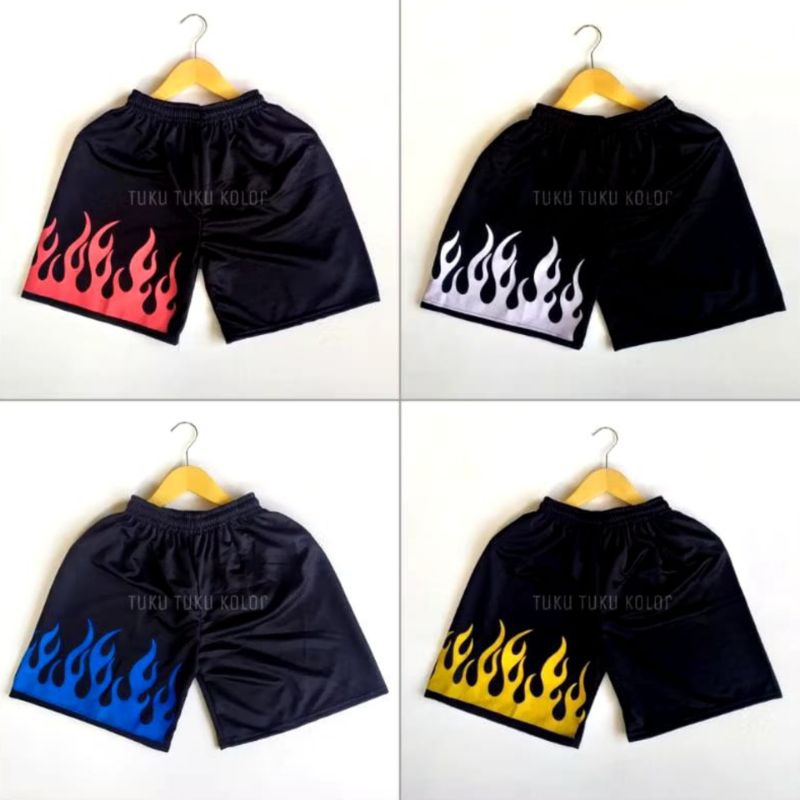 Celana Pendek Boxer Motif Api Celana Kolor Motif Api Murah