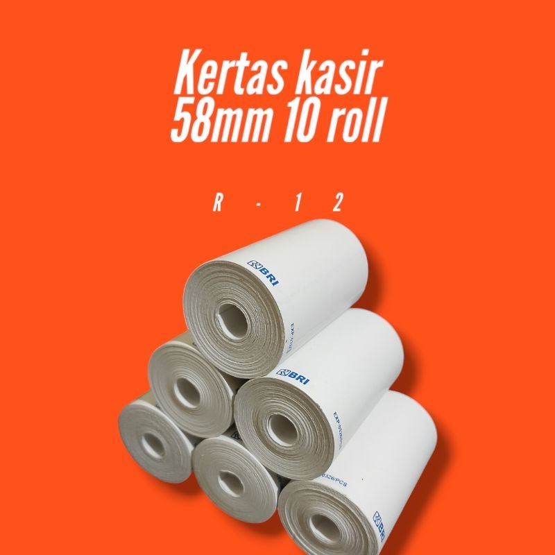 

KERTAS KASIR EDC LOGO BANK BRI 57X30 MM STRUK KASIR 58X30 MM 10 PCS