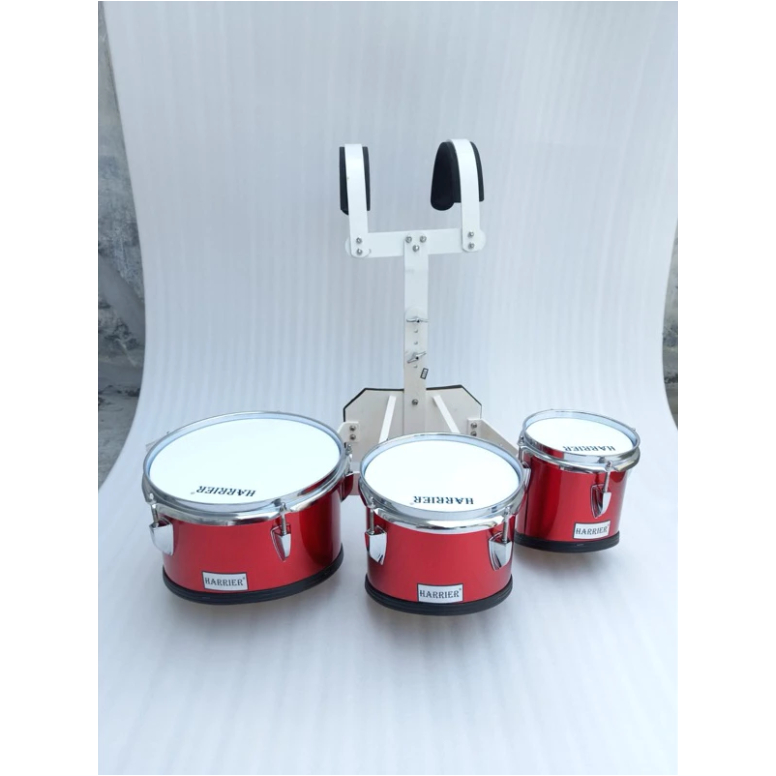 Trio Tom Harrier Drum Band + Harnes / TrioTom Marching band Harrier Original dengan Harnes 6”,8”,10”