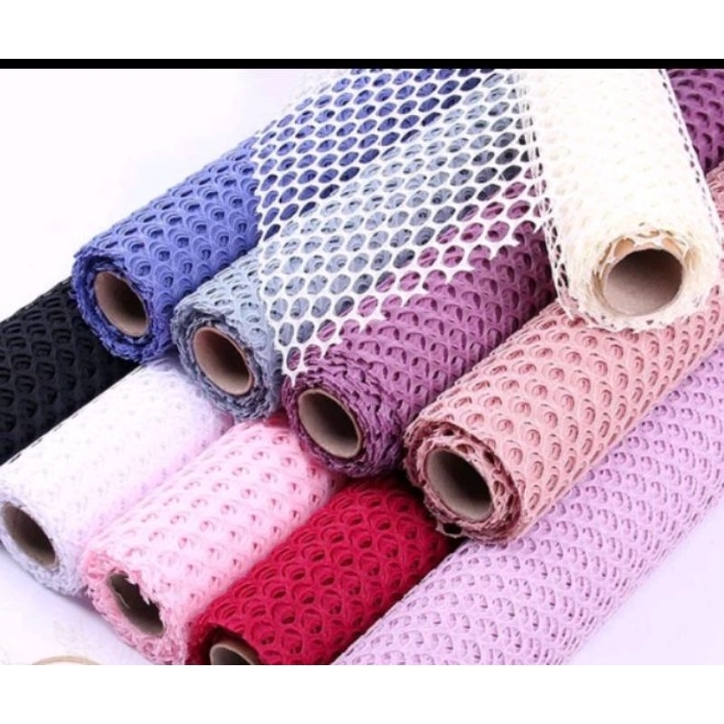 

Floral wrapping circle net/korean mesh jaring bulat/wrapping bunga