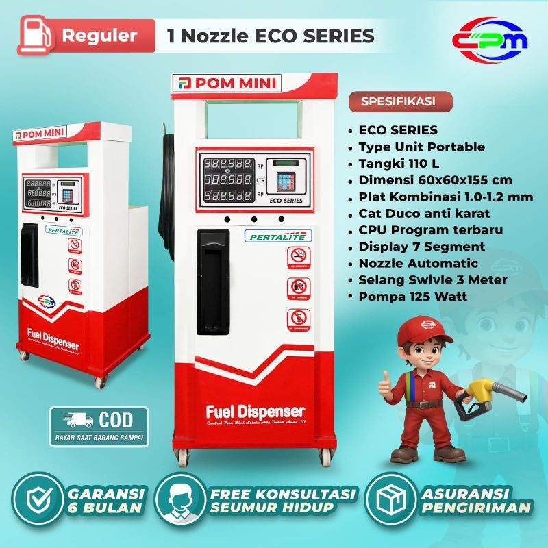 POM MINI / PERTAMINI DIGITAL 1Nozzle 100L ECO SERIES Murah Berkualitas & Bergaransi