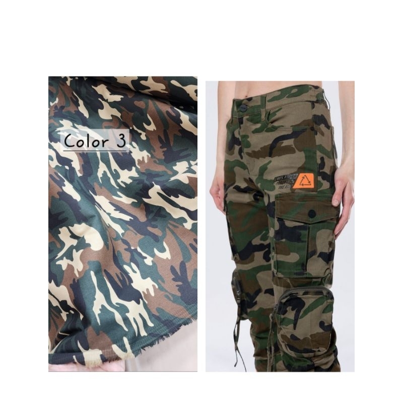 Kain Loreng / Doreng / army /  Katun canvas stretch / celana kargo
