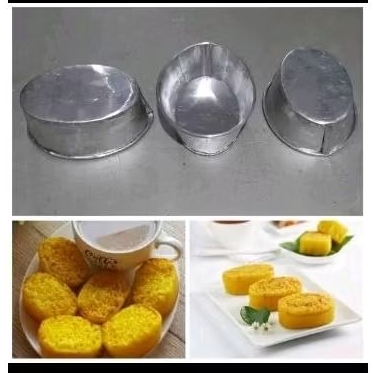 Loyang Cetakan Kue Soes Oval / Cetakan Kue Bika Ambon Mini.