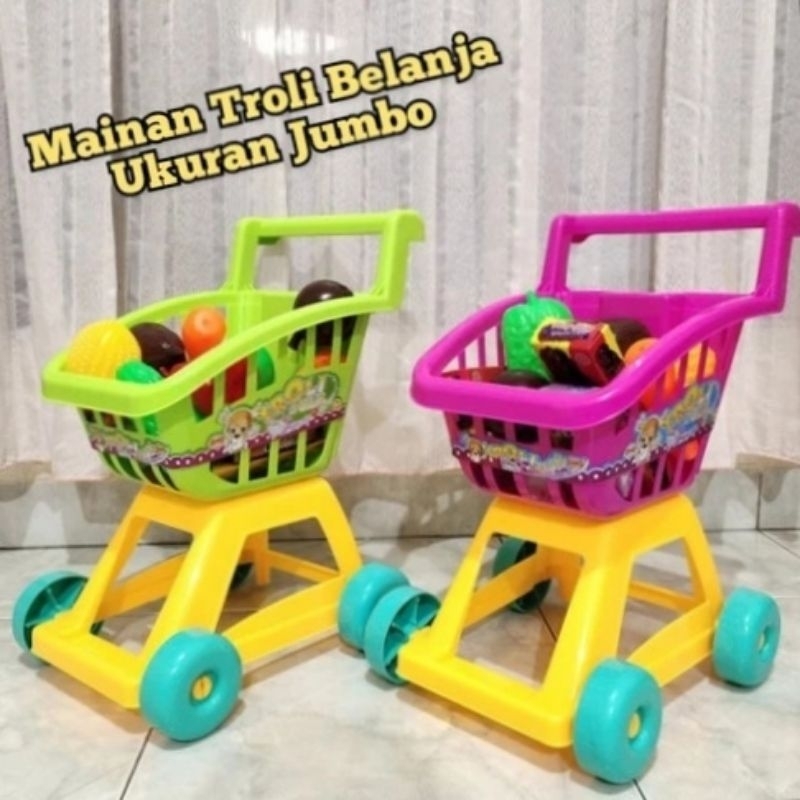 Mainan Troli Belanja Ukuran Besar - Keranjang Jumbo Anak Perempuan