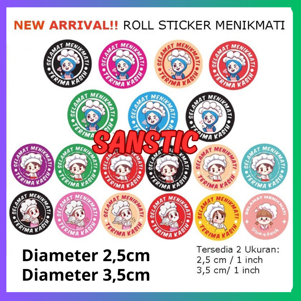 

STICKER SELAMAT MENIKMATI UNTUK 100 PCS LABEL MAKANAN READY STICKER HALAL