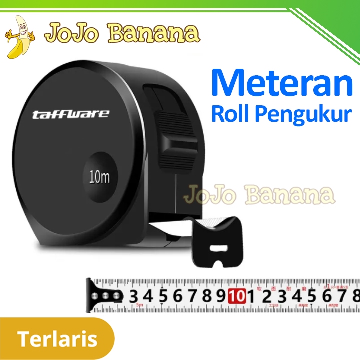 Taffware Meteran Roll Tape Measure Lock System - Roll Meteran Pengukur Bangunan Dekorasi Serbaguna