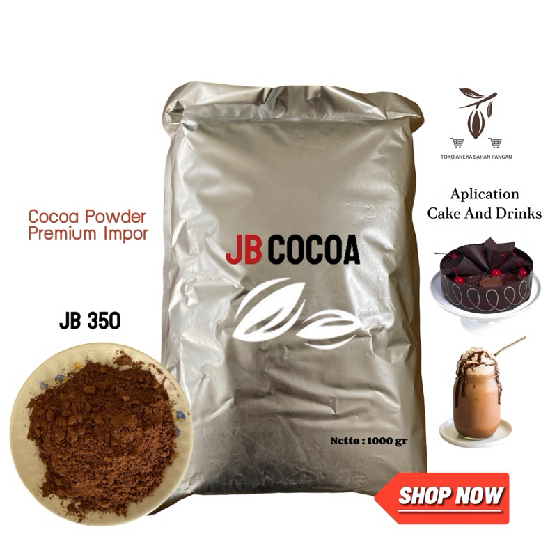 

Cokelat Bubuk JB COCOA POWDER 1000/500 gr JB 350 Kemasan Alu Pure 100% Cokelat Bubuk Asli