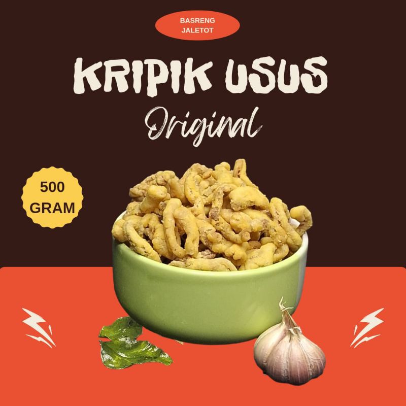 

Usus Krispi / Kripik Usus Original Daun Jeruk 500gr / Keripik Usus Crispy Murah Renyah