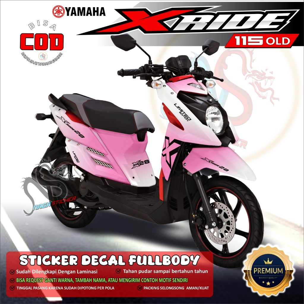 BISA COD Decal Sticker Striping Motor Full Body YAMAHA X RIDE 115 VARIASI BUNGLON NS5511 FREE CUSTOM
