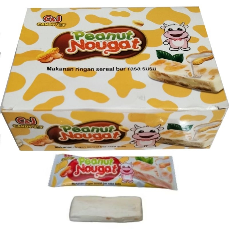 

C&J Peanut Nougat Sereal Bar Rasa Susu Isi 30 Pcs