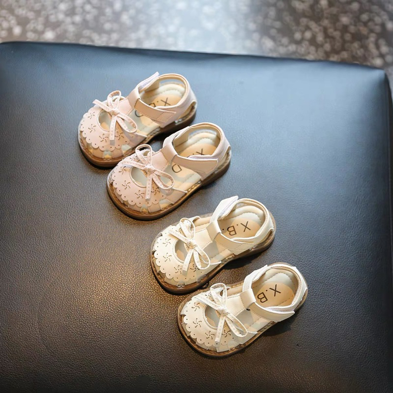 bobozai Sandal / sepatu casual anak motif renda pita H013