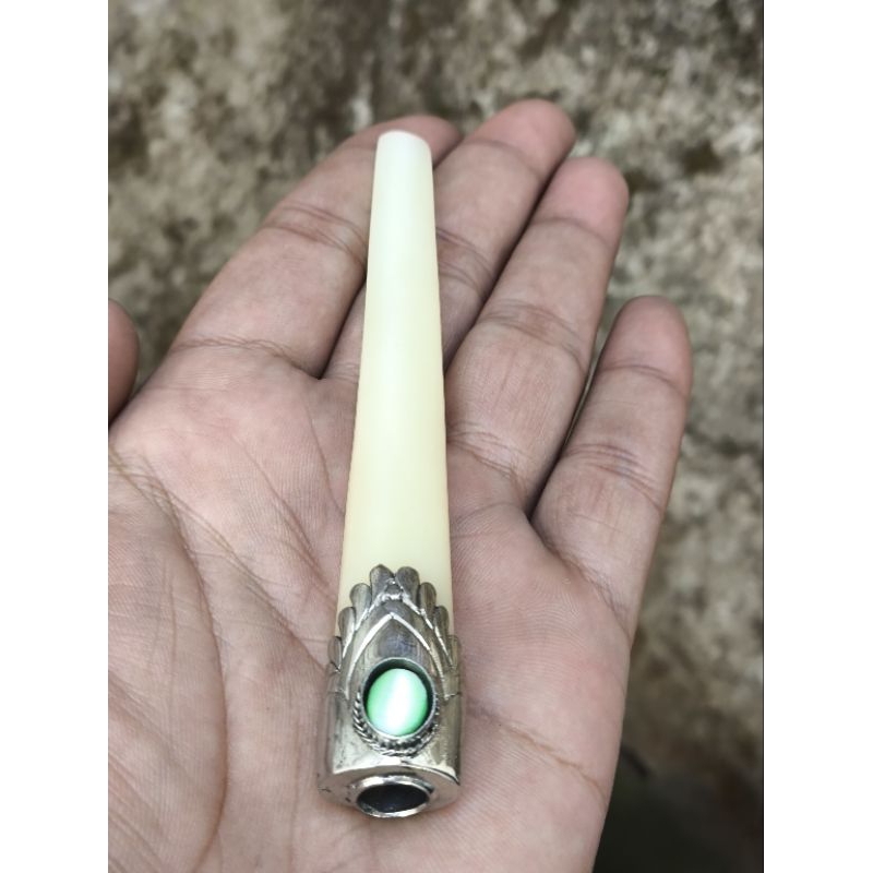 sedotan pipa rokok tulang kaki kuda panjang 12cm lubang multi fungsi