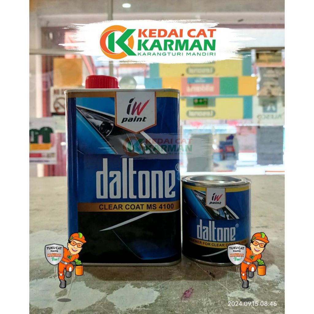CLEAR COAT / CLEAR / PERNIS DALTONE 4100 GLOSS L - CLEAR GLOSSY KILAP ANTI GORES PELINDUNG CAT DUCO 